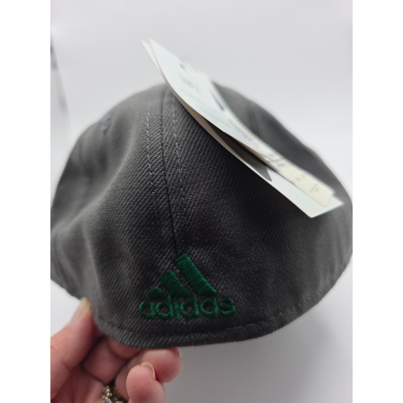 Adidas Flat Visor Flex Cap Mens 7 1/8 Miami Hurricanes NCAA Green Digital Camo - Picture 2 of 6